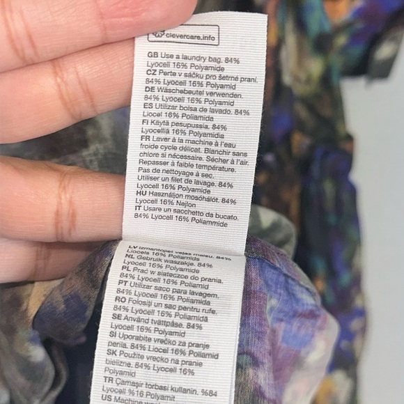 & Other Stories Watercolor Ruffle Midi Wrap Dress Womens Size 4 Boho - Picture 11 of 16